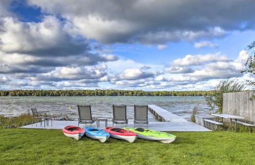 Maple City House | Luxe Lakefront Escape with 4 Kayaks, Hot Tub, Beach!