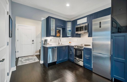 Warwick Apartment | Luxe Penthouse Loft on Main St- Steam Shower, Elevator, Parking, Views, Kitchen