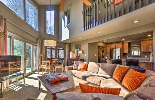 Lake Lure House | Luxe Rumbling Bald Home with Deck and Mountain View