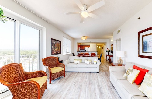Miramar Beach Condo | Luxurious Gulf view home w/a private balcony, shared pool, & on-site golf