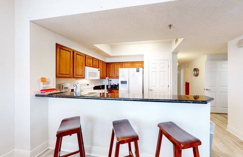 Miramar Beach Condo | Luxurious Gulf view home w/a private balcony, shared pool, & on-site golf