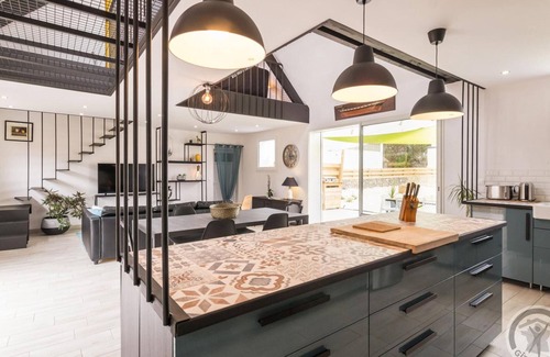 Jullouville Cottage | Luxurious Retreat with Spa: Modern 2-Bed Home Near Jullouville Beach