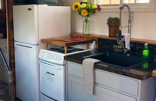 Victorville House | Luxurious Tiny House w/Hot Tub and Sauna. Pets OK! W/D in unit