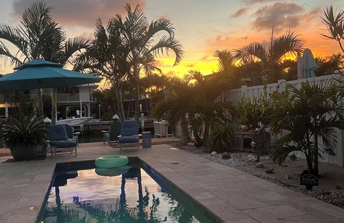 Key Colony Beach House | Luxurious Waterfront Oasis: 2BR, Private Heated Pool, Tiki, Dock