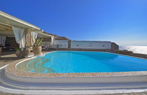 Kea Villa | Luxurious waterfront villa Christina in the area of Melissaki with a swimming pool, sea and sunset view