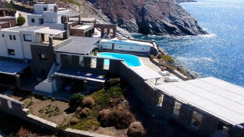 Kea Villa | Luxurious waterfront villa Christina in the area of Melissaki with a swimming pool, sea and sunset view