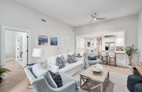 Santa Rosa Beach Condo | Luxury 2 BR, 2.5 Bath condo in Redfish Village/C.Pool/Walk to beach. Sleeps 6