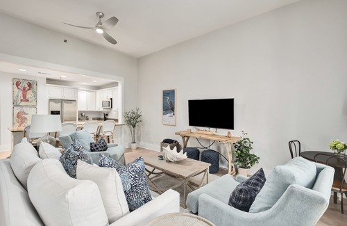 Santa Rosa Beach Condo | Luxury 2 BR, 2.5 Bath condo in Redfish Village/C.Pool/Walk to beach. Sleeps 6