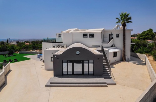 Ayia Napa Villa | Luxury 7-bedroom villa with panoramic sea view & saltwater pool!