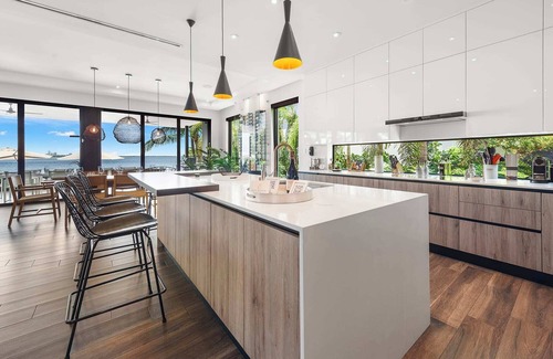North Bay Village Villa | Luxury Bayfront Villa with Pool: New Construction