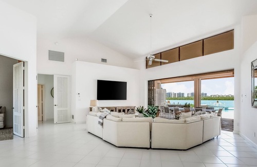 Marco Island House | Luxury bayfront home with giant patio, private pool with spa, and grill