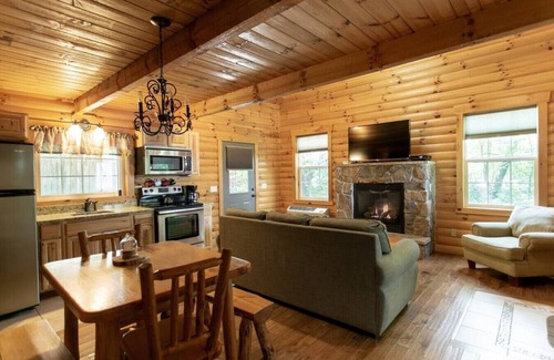 Millersburg Cabin | Luxury Cabin with Hot Tub, Kitchen, Living Room, Fireplace - Sleeps up to 4