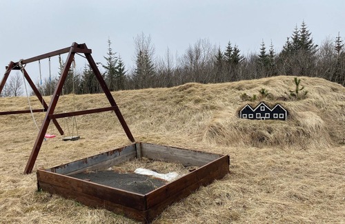 Rangarþing ytra Cottage | Luxury cottage with hot tub and large patio in quiet countryside. Great for 4-6