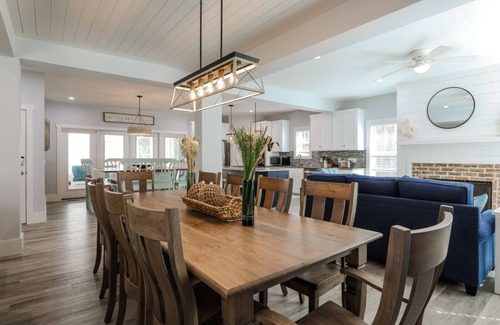 North Forest Beach House | Luxury Group Getaway Family Friendly steps to beach Spa Elevator more.