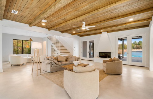 Arp House | Luxury home with private beach, pool, firepit, & chef's kitchen
