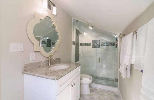 Comanche Trail House | Luxury home with private boat dock, huge yard by the water, Sand Volleyball, Hot Tub, Lake views!