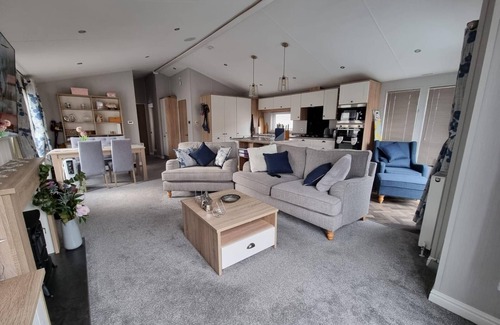 Felixstowe House | Luxury lodge with decking at Suffolk Sands Holiday Park ref 45025EV