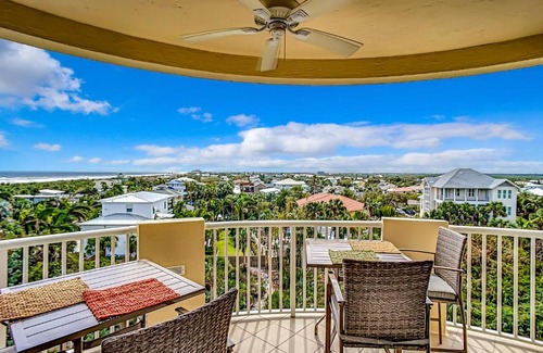 New Smyrna Beach Apartment | Luxury Minorca ~ Corner Unit ~ Ocean River Views 2 Balconies Paros 606