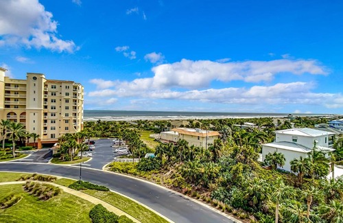 New Smyrna Beach Apartment | Luxury Minorca ~ Corner Unit ~ Ocean River Views 2 Balconies Paros 606