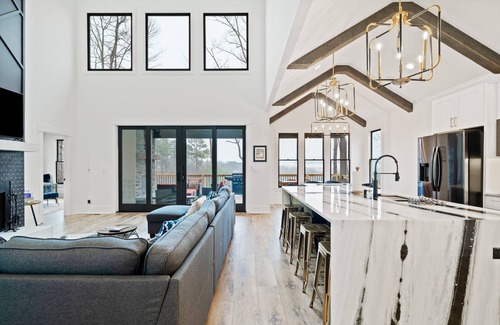 Ellijay House | Luxury Mountain Retreat, in & outdoor fireplaces, deck, & spectacular mtn views