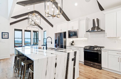 Ellijay House | Luxury Mountain Retreat, in & outdoor fireplaces, deck, & spectacular mtn views