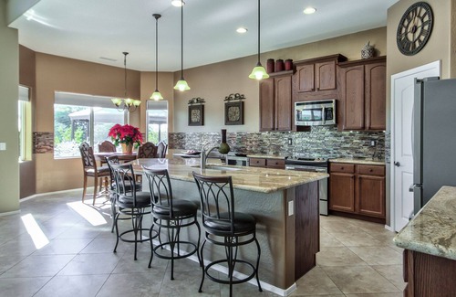 East Mesa House | Luxury Oasis Home Large Pool Heat Included Putting Bowling Firepit Billiard Spa
