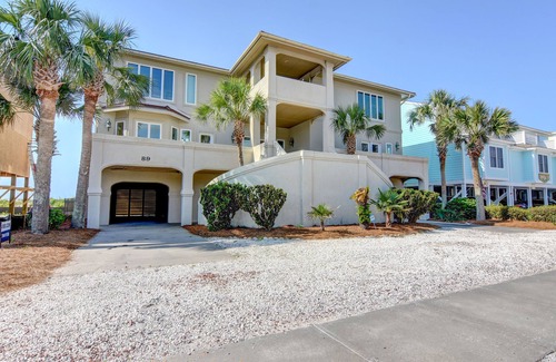 Ocean Isle Beach House | LUXURY OCEANFRONT ESTATE with Pool, Gazebo & Elevator. Walk to town center.