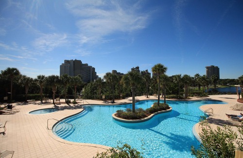 Sandestin Condo | Luxury south facing Studio with 5th Floor Gulf Views and Tram at Luau in Sandestin