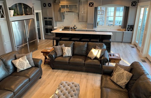 Meredith House | Luxury Vacation Home Private-Lake Winnipesaukee with 50' Dock w outdoor firepit.