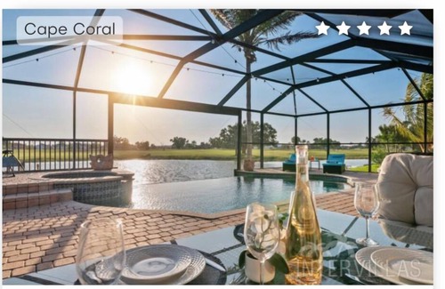 Burnt Store Villa | Luxury Villa, Heated INFINITY-EDGE SALT POOL on Golf Course lake