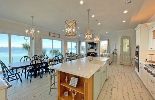 Pensacola Beach House | Luxury Water Front Home with a Private (Heated) Pool & Swim-up Bar!