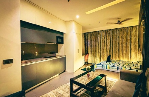 Noida Apartment | LUXY 1-bedroom apartment with WiFi, AC in delightful Noida