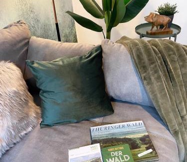Gera Apartment | Magic Forest Design Apartment, 65 Zoll TV, Waschtrockner, beste Lage, am Markt