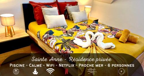 Sainte-Anne Apartment | Magnifique Appartement Fleurs Caraïbes - 6 personnes en résidence avec piscine privée - Sainte Anne