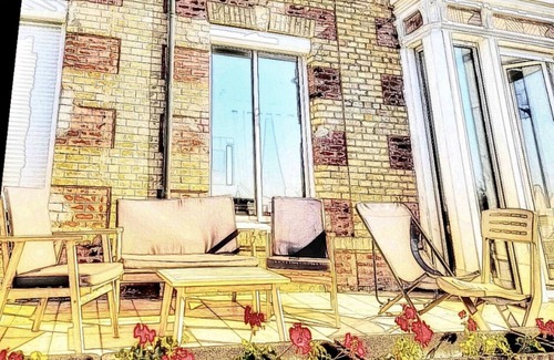 Auberville Apartment | Magnifique vue sur la mer direct sur la plage appartement 110m2 8-9 pers terrass