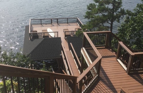 Morristown House | Main Lake House on a Cliff with Stunning Sunsets and Multi-Story Boat House