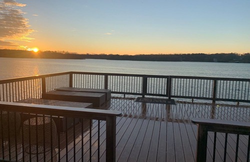 Morristown House | Main Lake House on a Cliff with Stunning Sunsets and Multi-Story Boat House