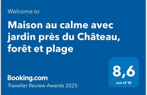 Condette House | Maison au calme avec jardin près du Château, forêt et plage