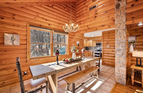 Chalet Village Cabin | Majestic views of the Smokies, Pro movie theater w/16 foot screen, Hot tub