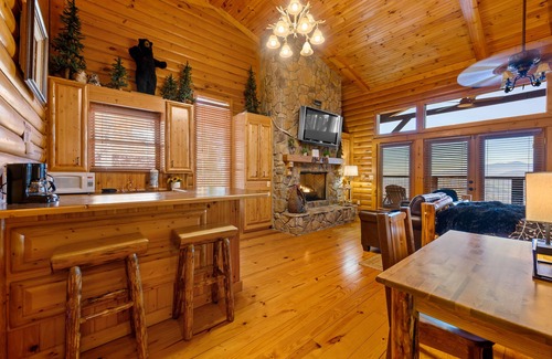 Chalet Village Cabin | Majestic views of the Smokies, Pro movie theater w/16 foot screen, Hot tub