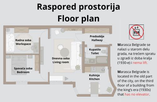 Kosancicev Venac Apartment | Marasca Belgrade - Cozy, Chic & Nomad-friendly Flat in Downtown