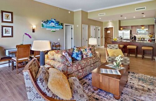 Honokowai Condo | Maui Resort Rentals: Groundfloor Interior Honua Kai Konea 105, Large Lawn Area, Steps to Pools/Beach/B.B.Q.s!