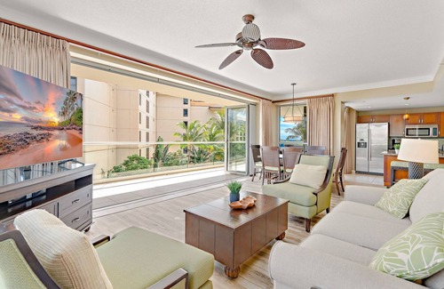 Kaanapali Condo | Maui Resort Rentals: Honua Kai Hokulani 320 – 2BR Corner Suite w/Partial Ocean & Mountain Views + X L Balcony!