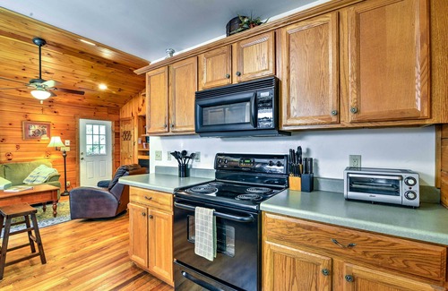 Bryson City Cabin | Meadowside Cabin w/Hot Tub and Fire Pit by Creek