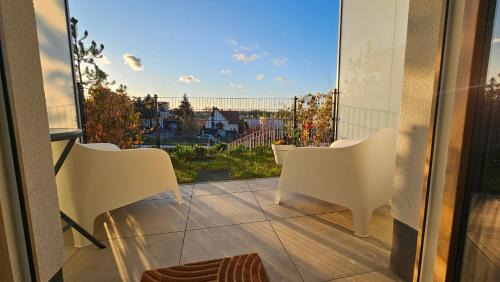Mechelinki Apartment | Mechelinki, Apartament z ogródkiem, widokiem na morze i aneksem kuchennym