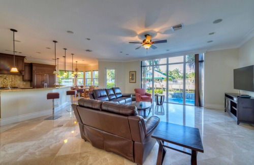 Beachway Estates House | Mediterranean 5 Bedroom Mansion on the water with pool and Hot Tub