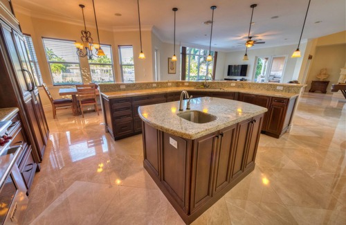 Beachway Estates House | Mediterranean 5 Bedroom Mansion on the water with pool and Hot Tub