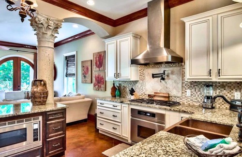 St. Tropez House | Mediterranean Villa, Lagoon Pool & Hot Tub, Private Beach Access, Pet Friendly