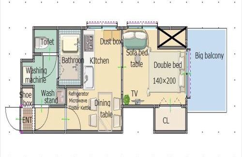 Tanimachi Apartment | Mel-Theater Karahori 102