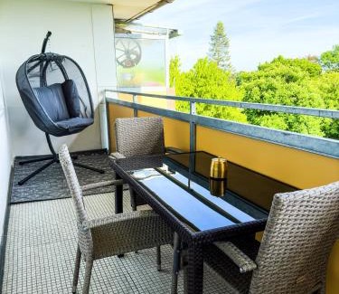 Mittelfeld Apartment | Messe-Apartment für 5 Gäste mit Balkon und Lift